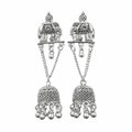 Oxidised Silver Elephant Jhumka Earrings for Women | Traditional Ethnic Long Jhumki | Antique Temple Jewellery